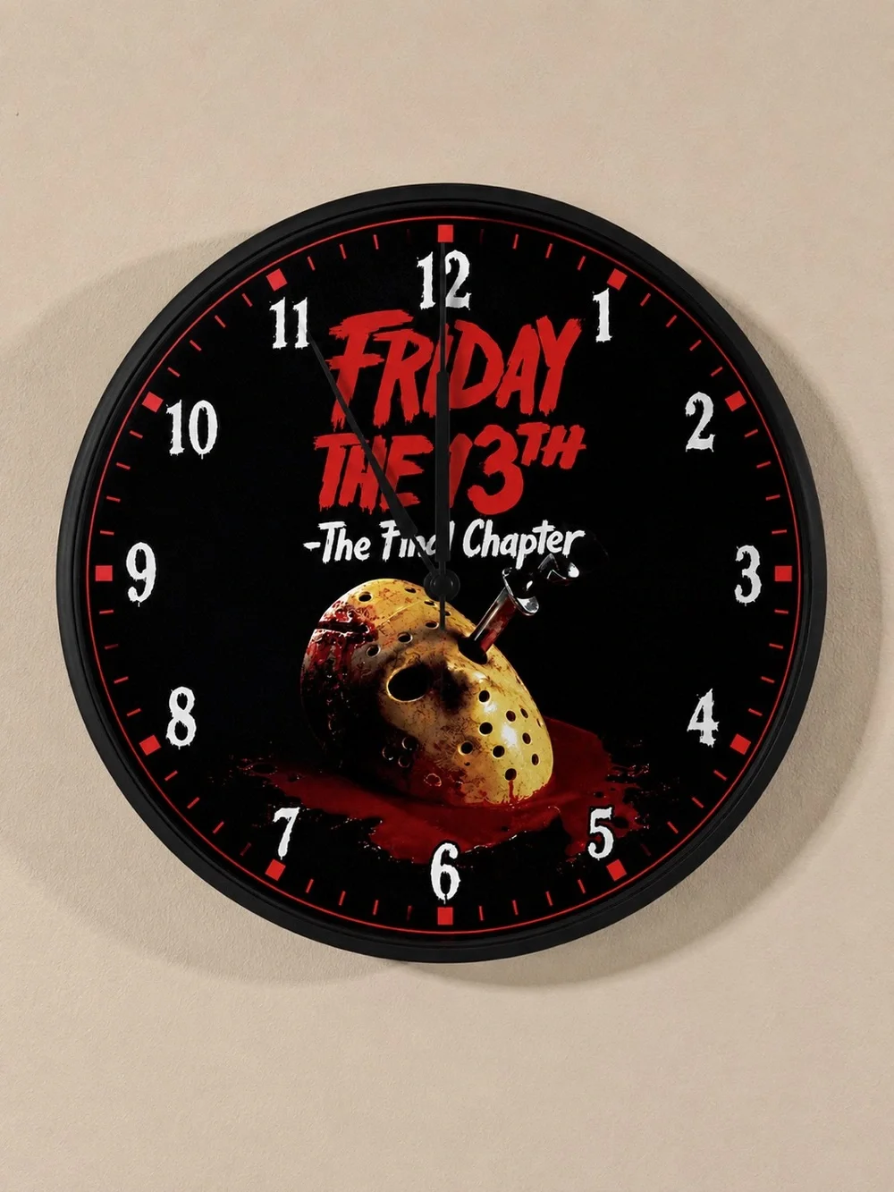 Friday the 13th The Final Chapter Black & Red Wall Clock